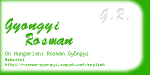 gyongyi rosman business card